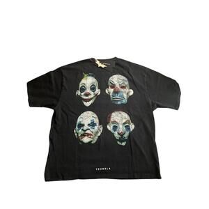YoungLA Black Graphic T-Shirts with Joker and Clown Faces